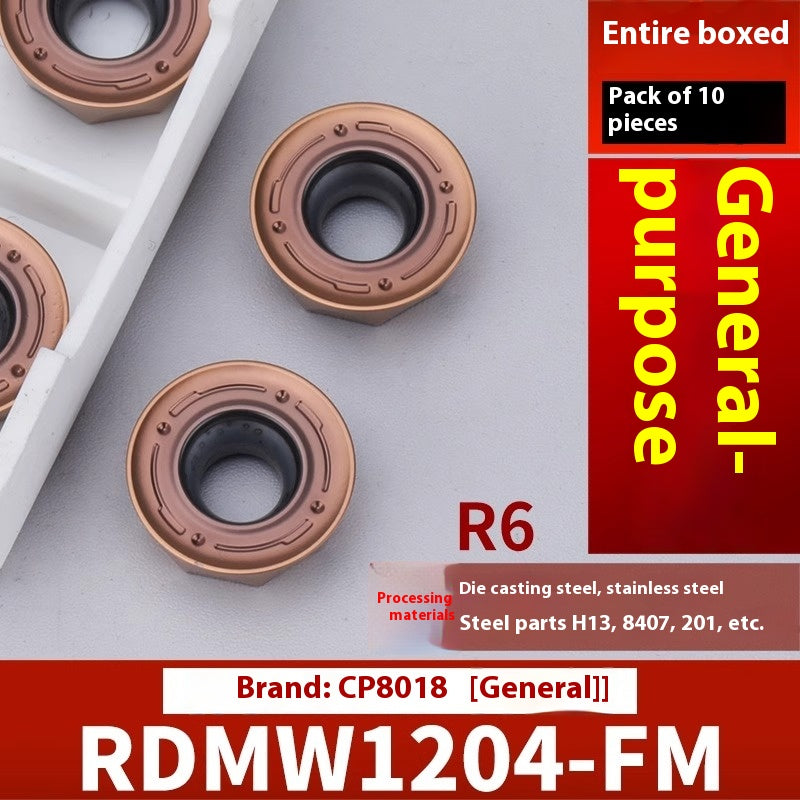 2042-CNC milling inserts, RPMW carbide R5 machining center, R4 milling machine, R6 milling inserts, RPMT round cutter cutters Shandong Denso Pricision Tools Co.,Ltd.